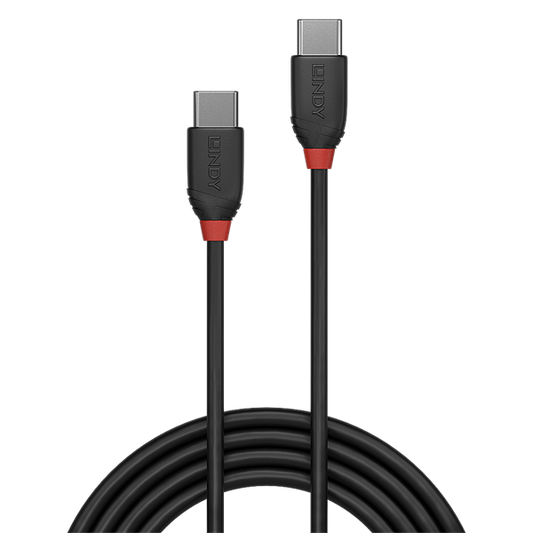 LINDY Kábel USB 3.2 Gen1 C - C, 3A, M/M  1m, fekete