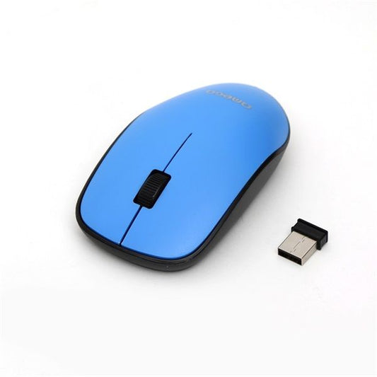 OMEGA Egér, Wireless, vezeték nélküli, 2,4 GHz, 1200 DPI, kék