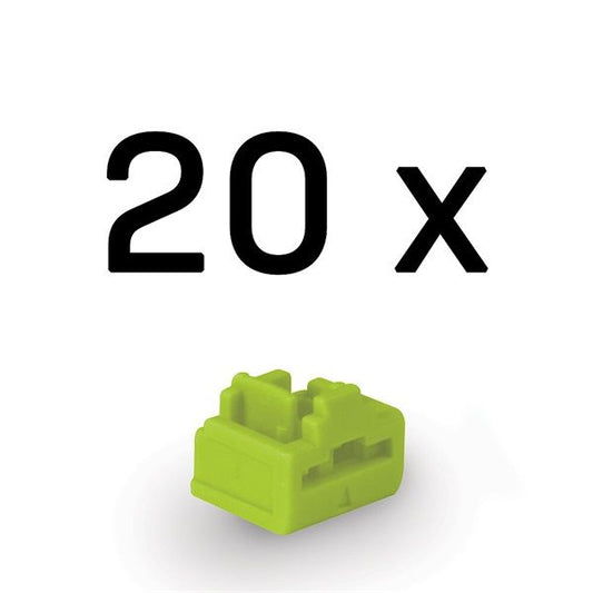 LINDY Dugó biztonsági, Port Blocker, RJ45, kulcs nélkül, zöld (20db/csomag)