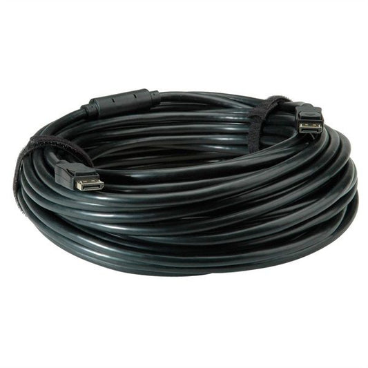 VALUE Kábel DisplayPort 1.2 Aktív DP - DP, 4K@60Hz,  M/M, 20m, fekete