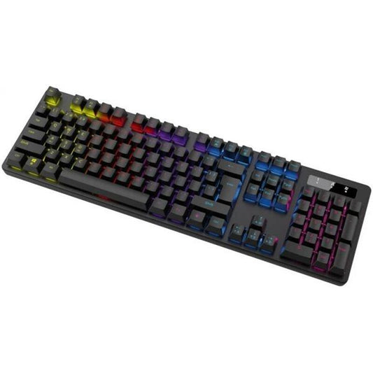 VARR Gaming Billentyűzet, RGB, mechanikus, multimédia, Xinda Blue kapcsoló, Angol, gamer, fekete - VMK89B