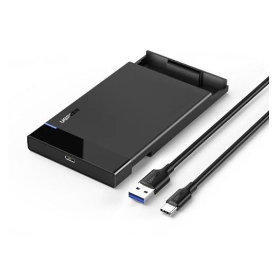 UGREEN külső HDD ház, USB 3.1 Gen 2 USB-C 2,5", 6 Gbps, fekete