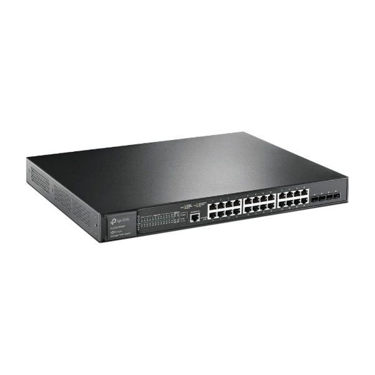 TP-LINK OMADA Switch 24x1000Mbps (24xPOE+) + 4x10G SFP+, 2 konzol port, Menedzselhető, TL-SG3428XMP