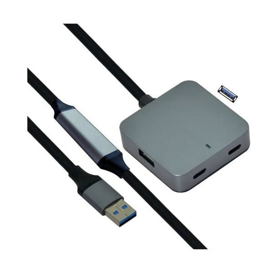 VALUE Hub USB 3.2 USB-C - USB-A - 2x USB-A, 2x USB-C 10m, fekete