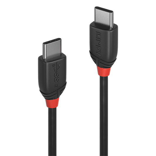 LINDY Kábel USB 3.2 Gen1 C - C, 3A, M/M  1m, fekete