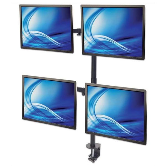 MANHATTAN LCD TV/Monitor asztali tartó, 13"-32" quad monitor, 4 monitor állvány, fekete 461566