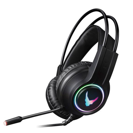 VARR Gaming Fejhallgató, vezetékes, RGB, 2x 3,5mm Jack, USB, gamer, fekete