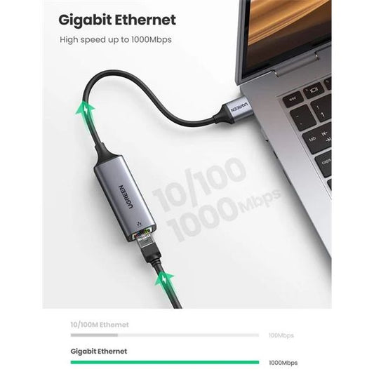 UGREEN Ethernet adapter 1 Gbit/s, szürke