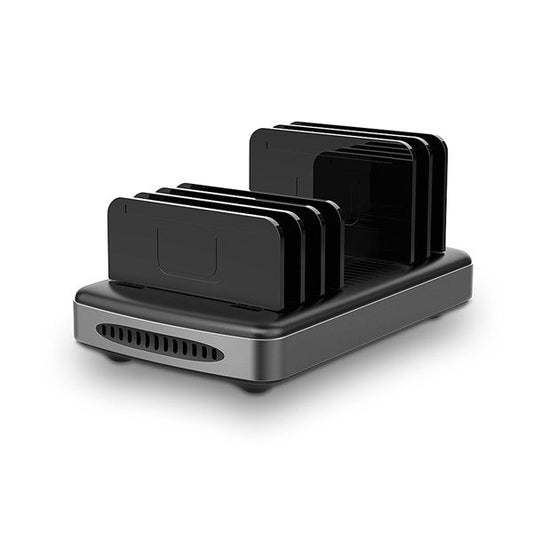 LINDY 3x USB-A, 3x USB-C töltő/töltőállomás mobiltelefonokhoz, tabletekhez, okos órához 160W, 6 port