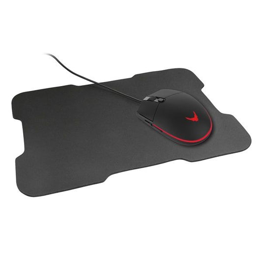VARR Gaming Egér, LED-es + Egérpad, gamer, fekete