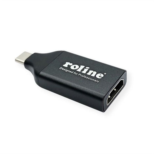 ROLINE Adapter USB 3.2 Gen 2 USB-C - HDMI 4K@60Hz, M/F, fekete