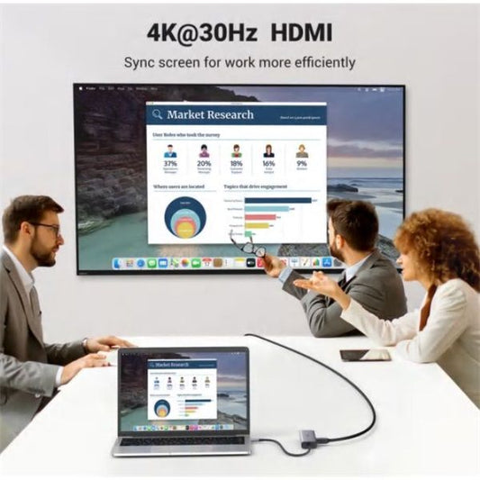 UGREEN Dokkoló állomás 6 az 1-ben, 4K@60Hz, USB HUB, HDMI 2.0, Ethernet, 2x USB-A, USB-C, SD/TF, 100W, szürke