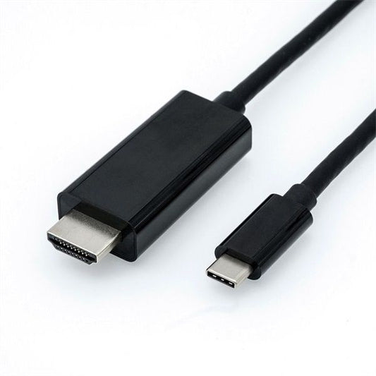 ROLINE Adapter USB C 3.2 Gen 2 - HDMI, 4K@60Hz, M/M,   2m, fekete