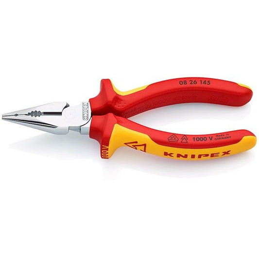 KNIPEX Fogó, Univerzális kombinált fogó, 145 mm, szigetelt, hegyes