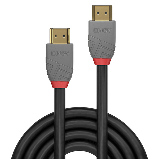 LINDY Kábel HDMI 2.0 HDMI - HDMI, High Speed Anthra Line, 4K@60Hz, M/M,   2m, fekete