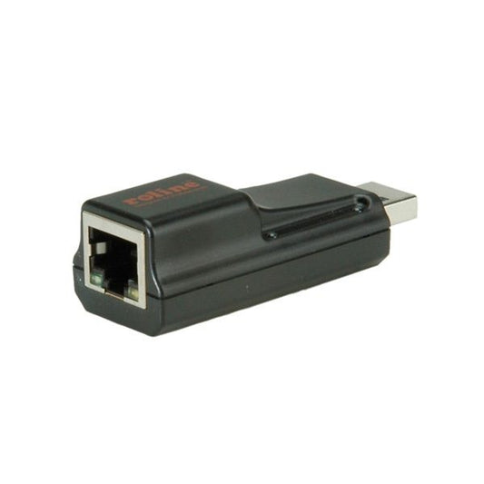 ROLINE Adapter USB 3.2 Gen 1 USB-A - RJ45 Gigabit Ethernet 10/100/1000 Mbit/s, fekete