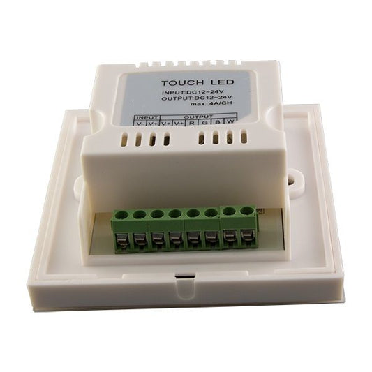 OPTONICA LED Szalag Dimmer RGB szalaghoz, fali, fehér üvegpanel, érintő vezérléssel - AC6319