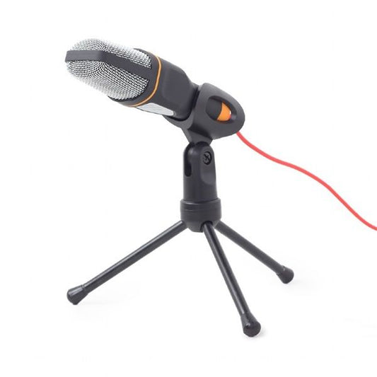 GEMBIRD Mikrofon, Asztali mikrofon tripod állvánnyal, fekete