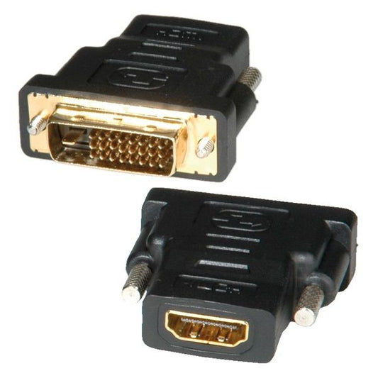 ROLINE Adapter DVI - HDMI, 2K@60Hz, M/F, fekete