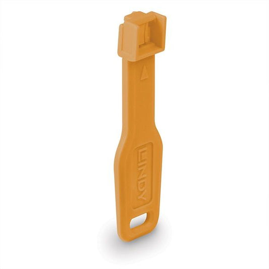 LINDY Dugó biztonsági, Port Blocker, RJ45 + kulcs, narancssárga (10db dugó + 1db kulcs)