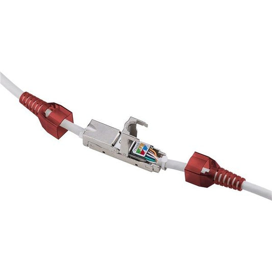 PREMIUMCORD Patch Kábel beltéri coupler, Toldó, STP CAT6, moduláris, szerszám nélkül szerelhető, szürke