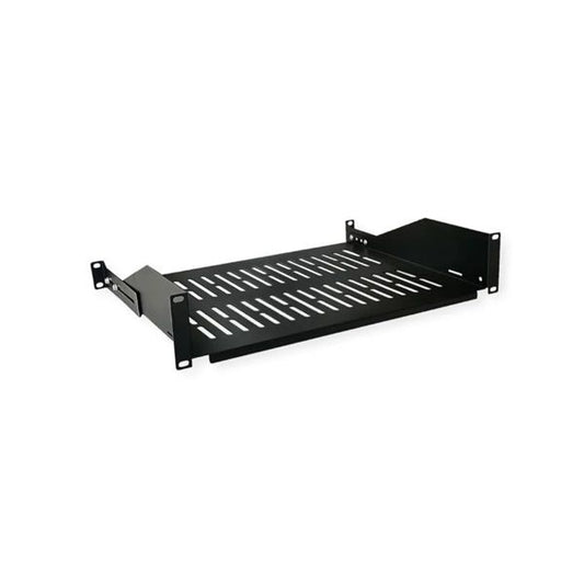 VALUE Polc 19" fix 485 x 350mm, max 25kg, 2U, fekete