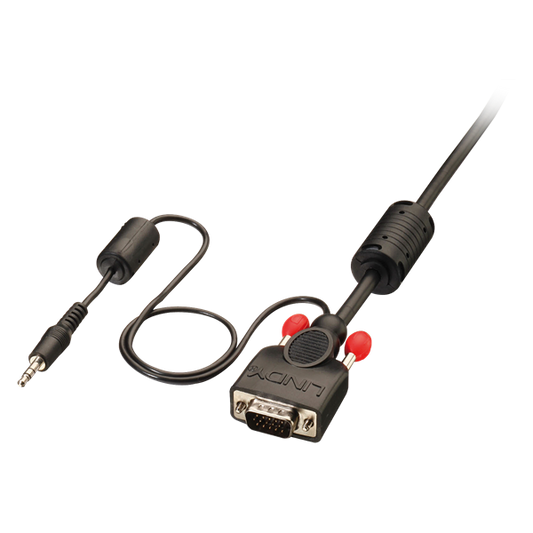 LINDY Kábel VGA és audio apa/apa,   1m