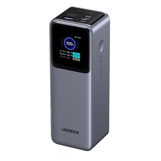UGREEN Power Bank hordozható töltő, Nexode Power Bank, 25000mAh, 200W, Okos Digitális kijelzés, szürke