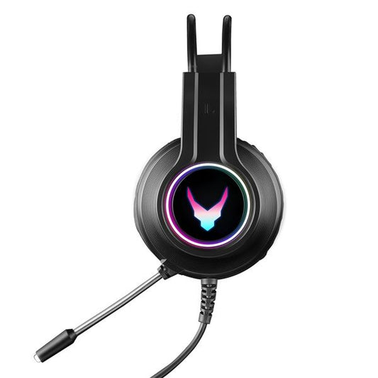 VARR Gaming Fejhallgató, vezetékes, RGB, 2x 3,5mm Jack, USB, gamer, fekete