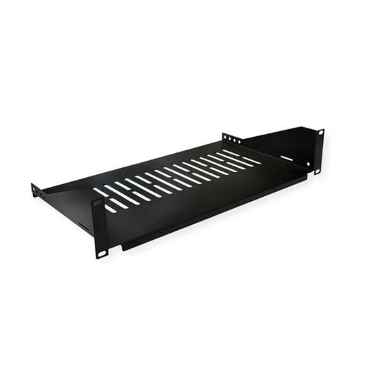 VALUE Polc 19" fix 485 x 250mm, max 15kg, 2U, fekete