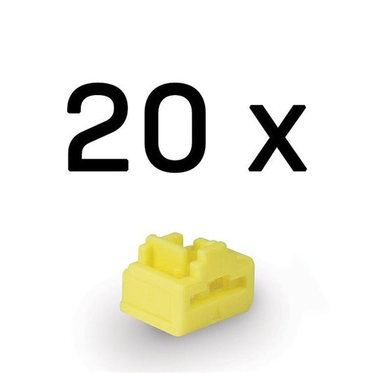 LINDY Dugó biztonsági, Port Blocker, RJ45, kulcs nélkül, sárga (20db/csomag)