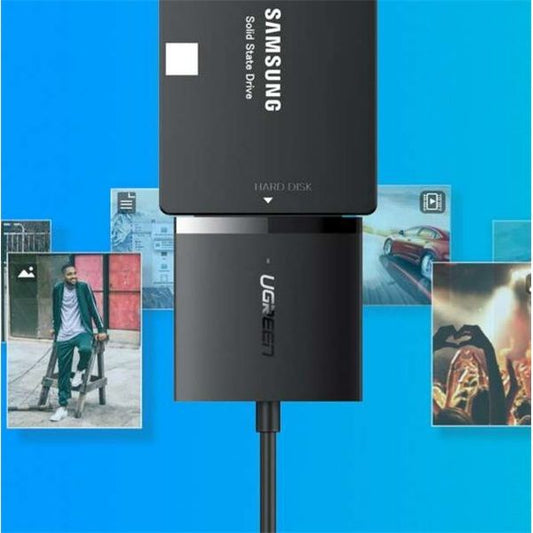 UGREEN USB 3.2 Gen 1 adapter USB-A - SATA 2,5" - 3,5" Konverter, 5 Gbps, fekete