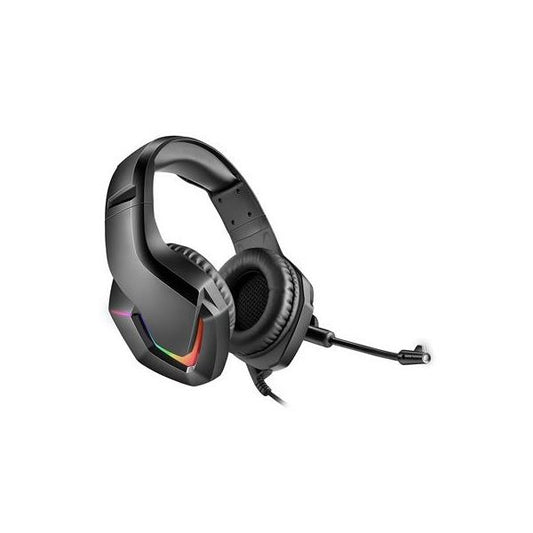 VARR Gaming Fejhallgató, RGB, 50mm mikrofonnal, 3,5mm Jack, USB, gamer, fekete