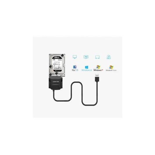 UGREEN USB 3.0 adapter USB-A - SATA 2,5" - 3,5" Konverter, fekete