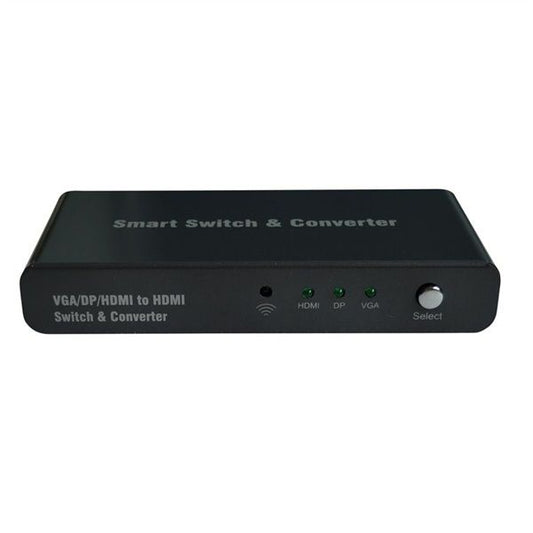 ROLINE Adapter HDMI/VGA/DP - HDMI, 4K@60Hz, F/F, fekete