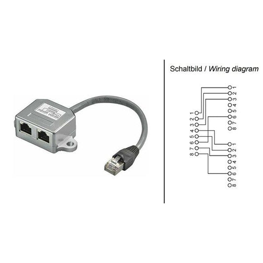 PREMIUMCORD Moduláris RJ45 elosztó 2 port 10/100Base T
