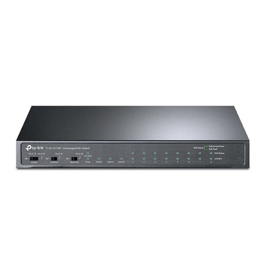 TP-LINK PoE Switch 8x100Mbps (8xPOE+) + 2x1000Mbps + 1xGigabit SFP, TL-SL1311MP